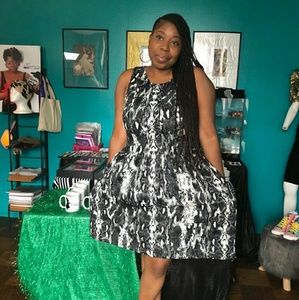 Snake Skin Printed Dress.